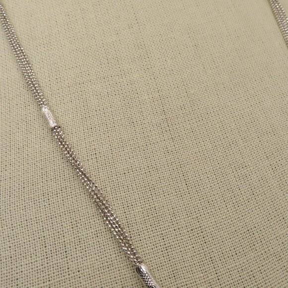 Monet Silver Tone Multi-Strand Station Necklace - Picture 5 of 10